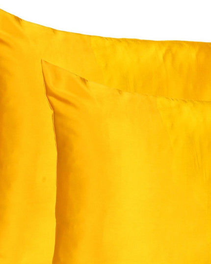 Goldenrod Dreamy Set Of 2 Silky Satin King Pillowcases