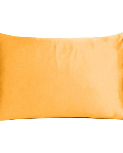 Apricot Dreamy Set Of 2 Silky Satin Standard Pillowcases