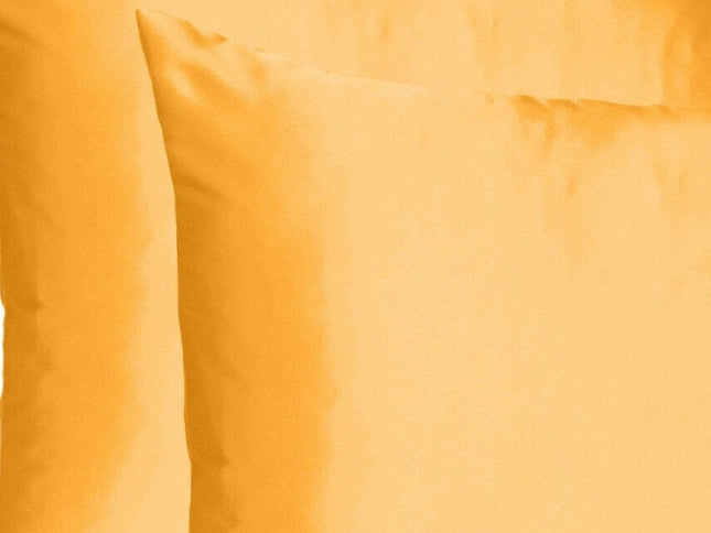 Apricot Dreamy Set Of 2 Silky Satin Standard Pillowcases