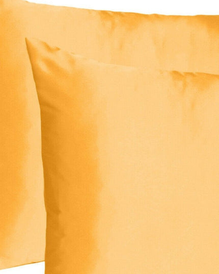 Apricot Dreamy Set Of 2 Silky Satin Standard Pillowcases