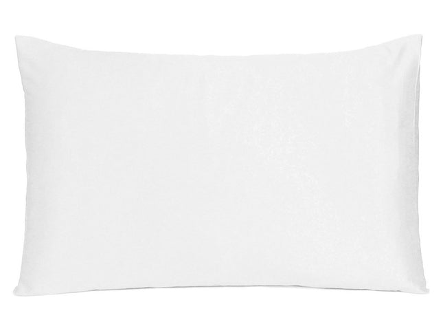 Set Of Two White Silky Satin Standard Pillowcases