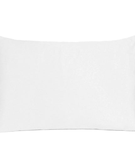 Set Of Two White Silky Satin Standard Pillowcases