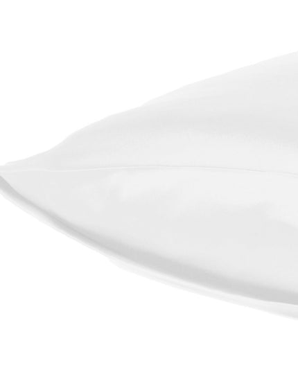 Set Of Two White Silky Satin Standard Pillowcases