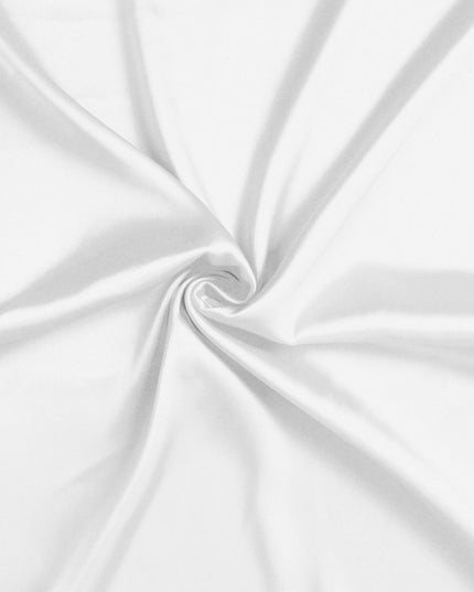 Set Of Two White Silky Satin Standard Pillowcases