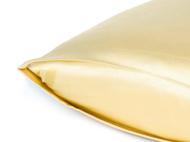 Pale Yellow Dreamy Set Of 2 Silky Satin Standard Pillowcases