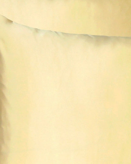 Pale Yellow Dreamy Set Of 2 Silky Satin Standard Pillowcases