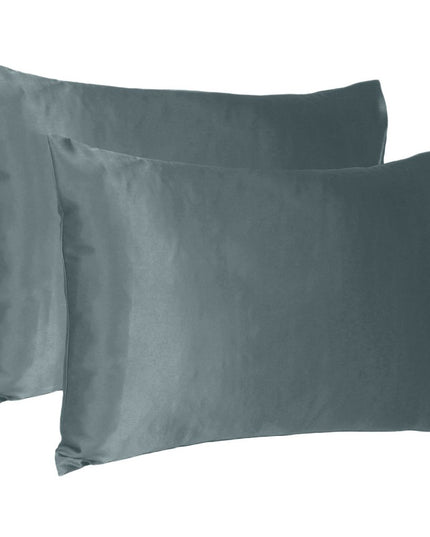 Two Piece Gray Satin