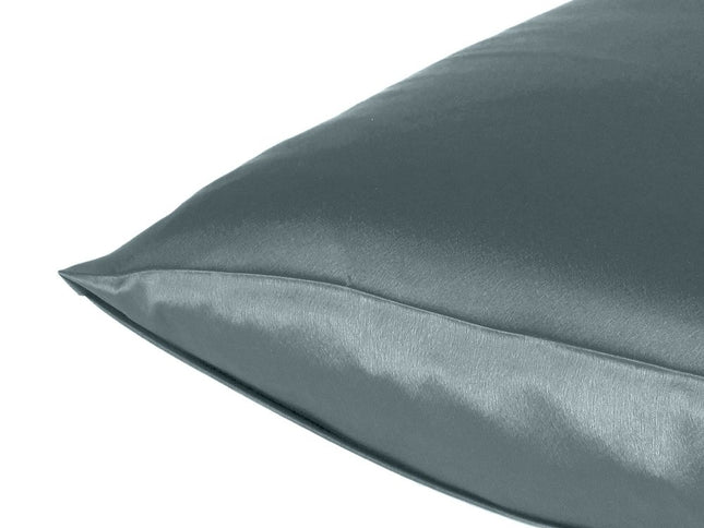 Two Piece Gray Satin