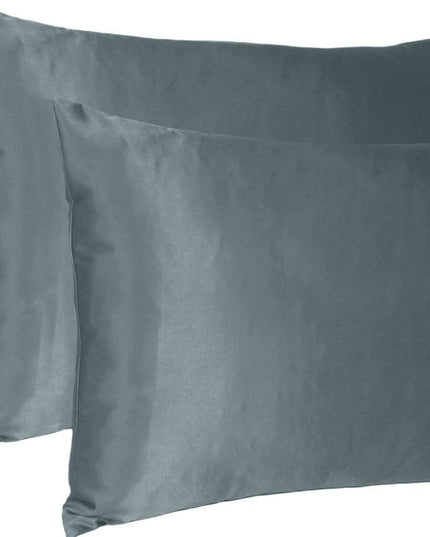 Two Piece Gray Satin