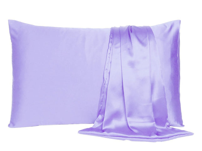 Purple Dreamy Set Of 2 Silky Satin Standard Pillowcases