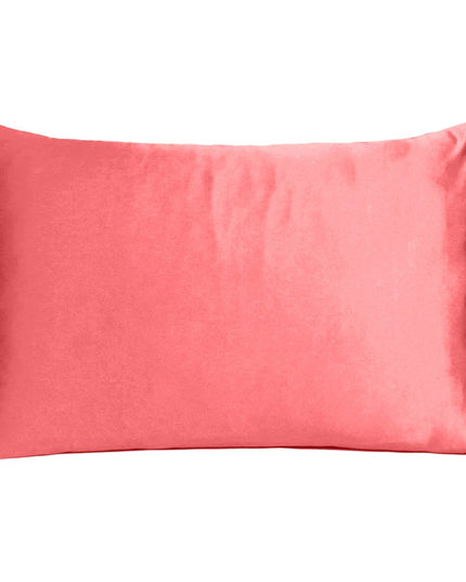 Coral Dreamy Set Of 2 Silky Satin Standard Pillowcases