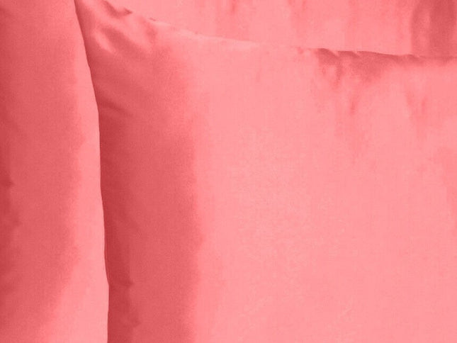 Coral Dreamy Set Of 2 Silky Satin Standard Pillowcases