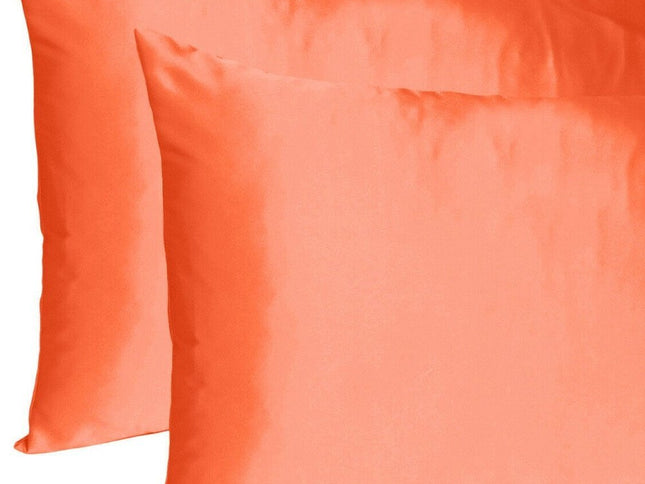 Poppy Dreamy Set Of 2 Silky Satin Standard Pillowcases