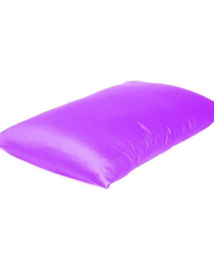 Violet Dreamy Set Of 2 Silky Satin Standard Pillowcases