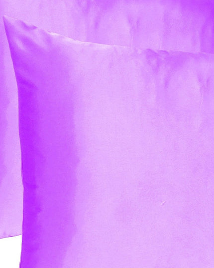 Violet Dreamy Set Of 2 Silky Satin Standard Pillowcases