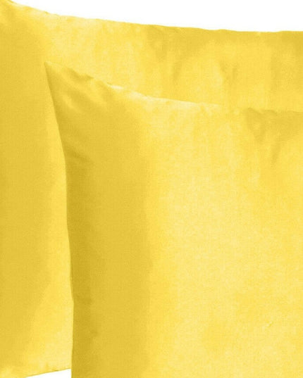 Lemon Dreamy Set Of 2 Silky Satin Standard Pillowcases