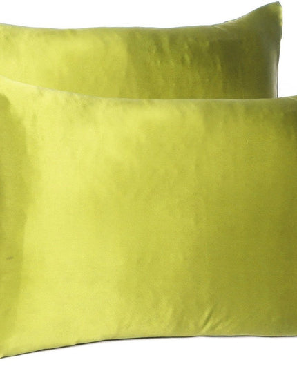 Lemongrass Dreamy Set Of 2 Silky Satin Standard Pillowcases