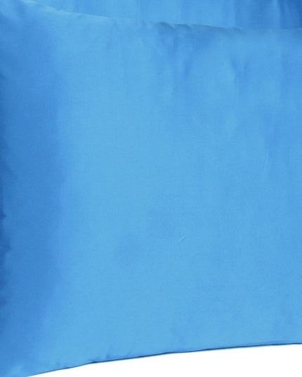 Bright Blue Dreamy Set Of 2 Silky Satin Standard Pillowcases