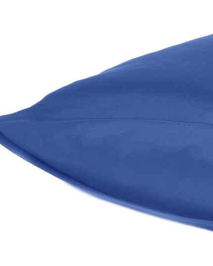 Navy Blue Dreamy Set Of 2 Silky Satin Standard Pillowcases