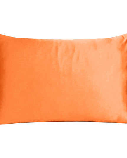 Orange Dreamy Set Of 2 Silky Satin Standard Pillowcases