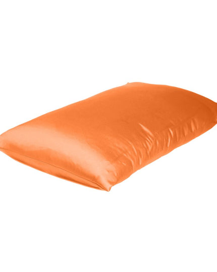 Orange Dreamy Set Of 2 Silky Satin Standard Pillowcases