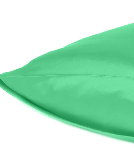 Green Dreamy Set Of 2 Silky Satin Standard Pillowcases