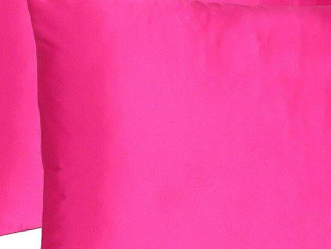 Fuchsia Dreamy Set Of 2 Silky Satin Standard Pillowcases