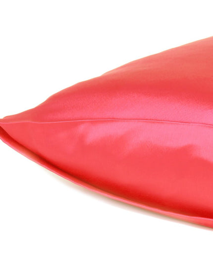 Two Piece Salmon Pink Dreamy Silky Satin Pillowcases