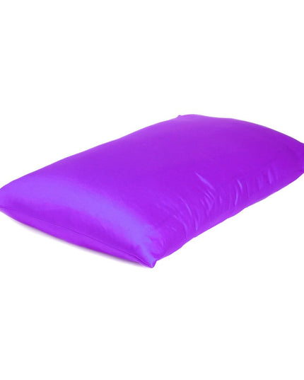 Bright Purple Dreamy Set Of 2 Silky Satin Standard Pillowcases