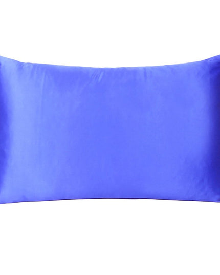 Royal Blue Dreamy Set Of 2 Silky Satin Standard Pillowcases