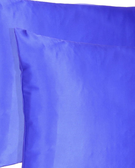 Royal Blue Dreamy Set Of 2 Silky Satin Standard Pillowcases