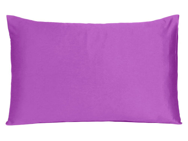 Purple Merlot Dreamy Set Of 2 Silky Satin Standard Pillowcases