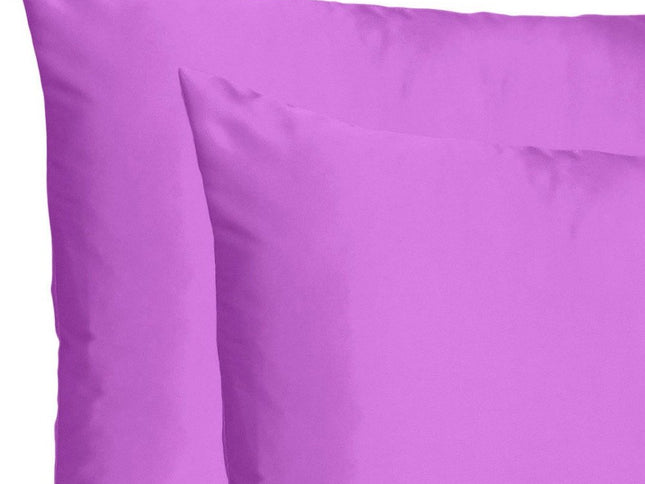 Purple Merlot Dreamy Set Of 2 Silky Satin Standard Pillowcases