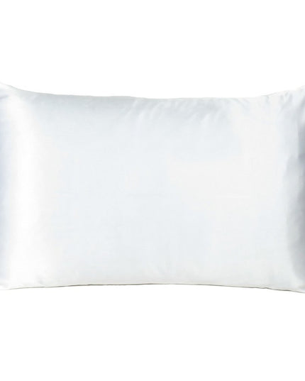 White Dreamy Set Of 2 Silky Satin Standard Pillowcases