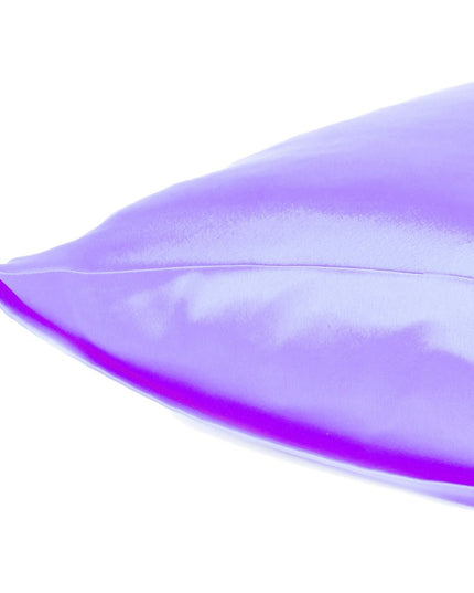 Purple Dreamy Set Of 2 Silky Satin Queen Pillowcases