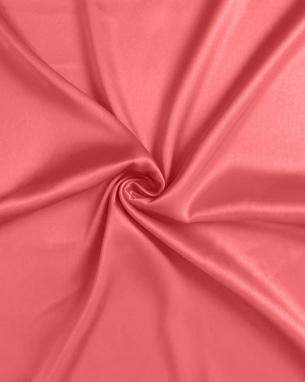 Coral Dreamy Set Of 2 Silky Satin Queen Pillowcases