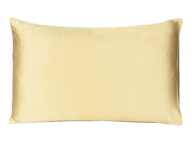 Gold Dreamy Set Of 2 Silky Satin Queen Pillowcases