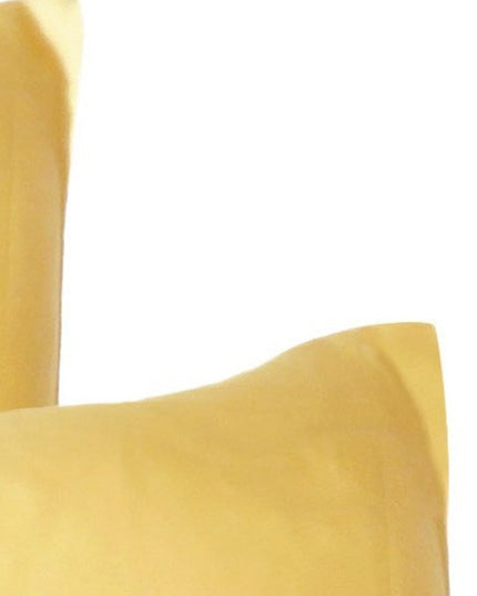 Gold Dreamy Set Of 2 Silky Satin Queen Pillowcases