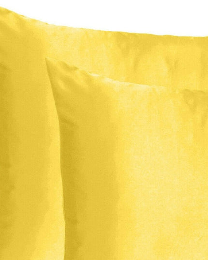 Lemon Dreamy Set Of 2 Silky Satin Queen Pillowcases