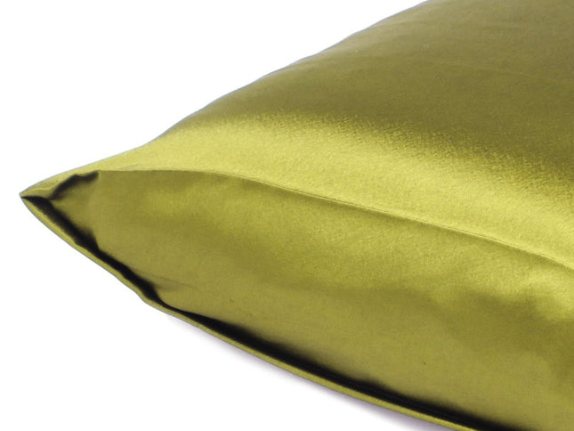 Set of Two Lemongrass Dreamy Silk Satin Queen Pillowcases
