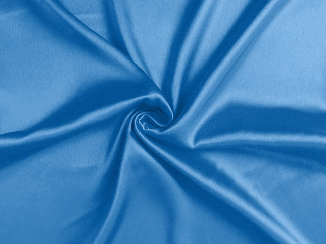 Bright Blue Dreamy Set Of 2 Silky Satin Queen Pillowcases