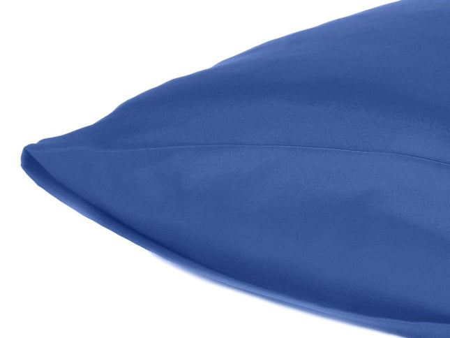 Navy Blue Dreamy Set Of 2 Silky Satin Queen Pillowcases