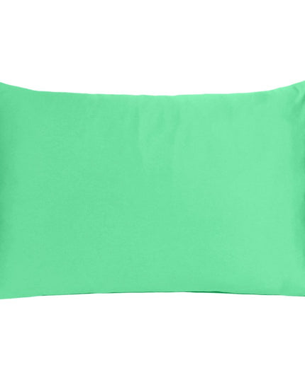 Green Dreamy Set Of 2 Silky Satin Queen Pillowcases