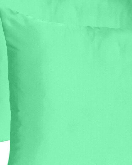 Green Dreamy Set Of 2 Silky Satin Queen Pillowcases