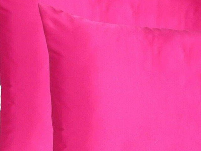 Two Piece Fuchsia Satin And Satin Pillowcases Envelope