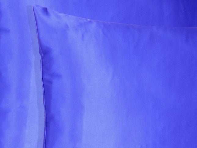 Royal Blue Dreamy Set Of 2 Silky Satin Queen Pillowcases