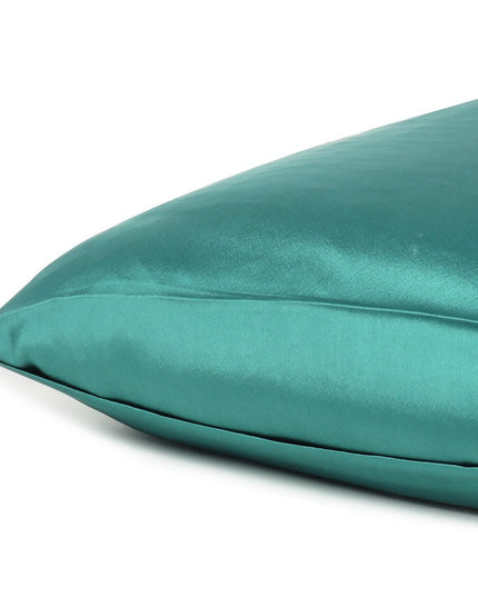 Teal Dreamy Set Of 2 Silky Satin Queen Pillowcases