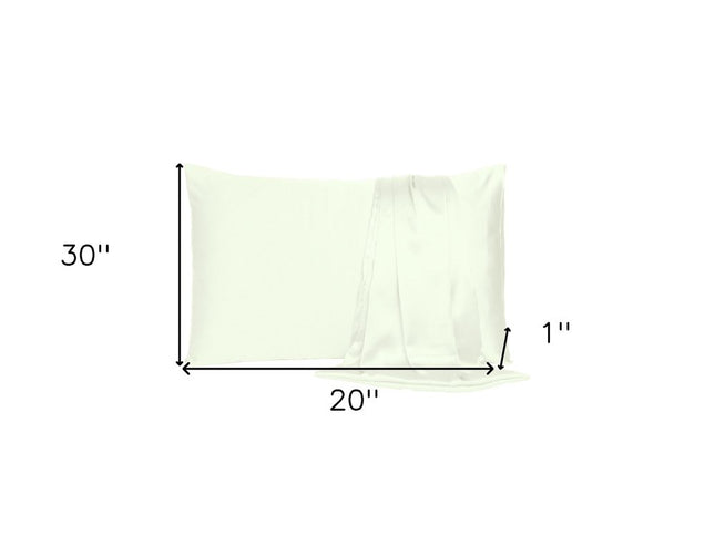 Ivory Dreamy Set Of 2 Silky Satin Queen Pillowcases