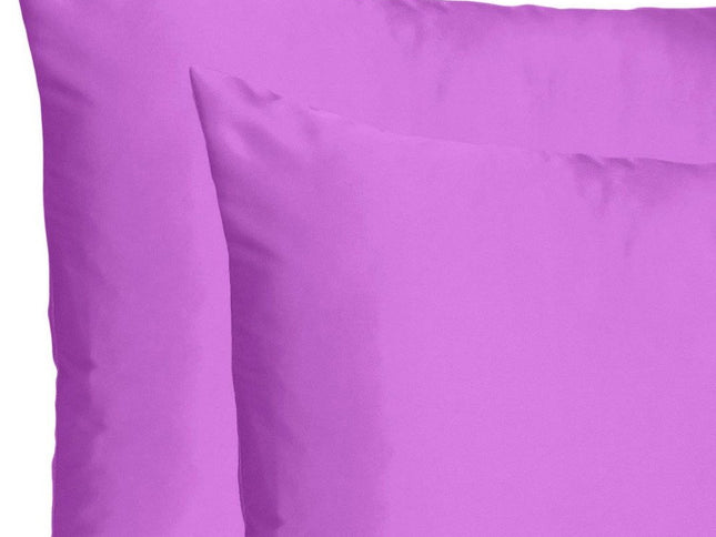 Purple Merlot Dreamy Set Of 2 Silky Satin Queen Pillowcases