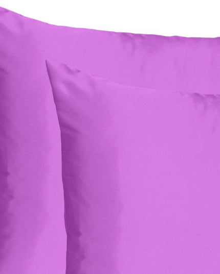 Purple Merlot Dreamy Set Of 2 Silky Satin Queen Pillowcases
